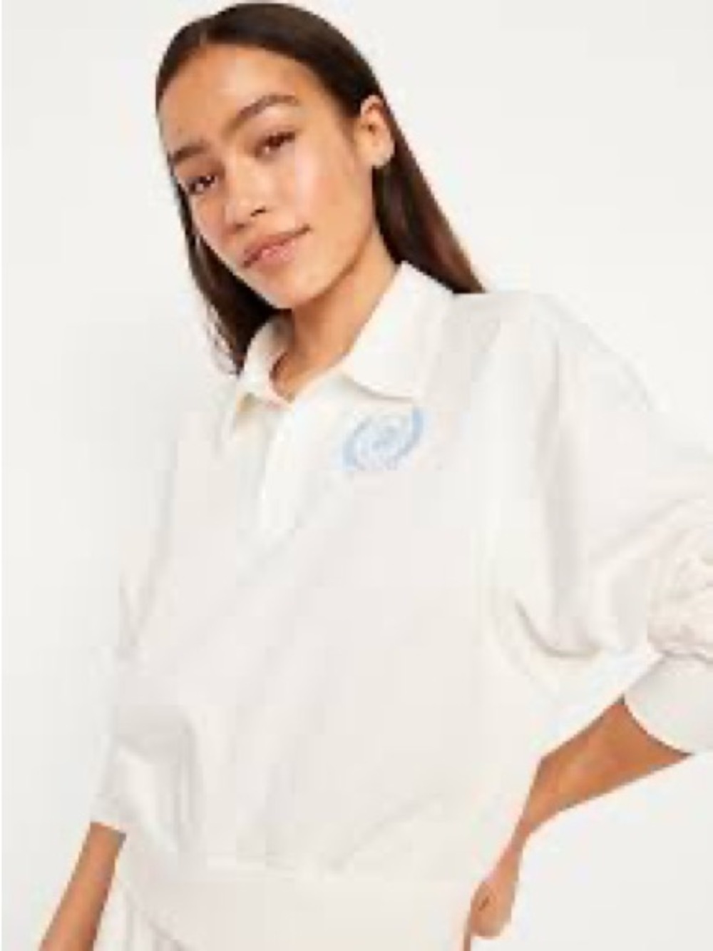 Old Navy Polo Sweatshirt with Light Blue Crest